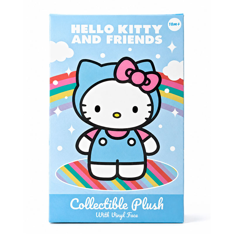 Classique Blue Overalls Hello Kitty Boîte en peluche