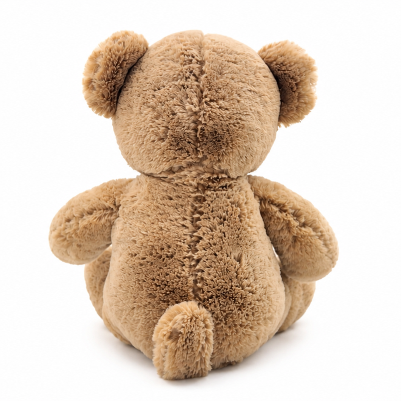 Brown Teddy Bear Plush Toy with Red Plaid Bow Children Gift Classic Stuffed Animal Toy