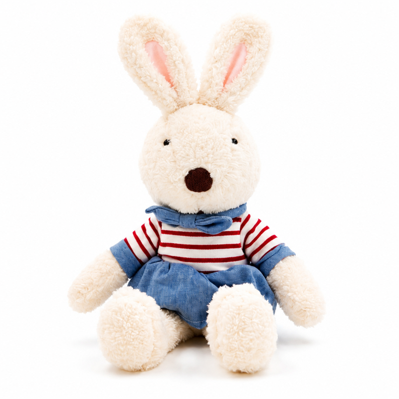 Cream Bunny Rabbit Plush Toy Children Gift Cute Doll Dress Stuffed Animal Toys