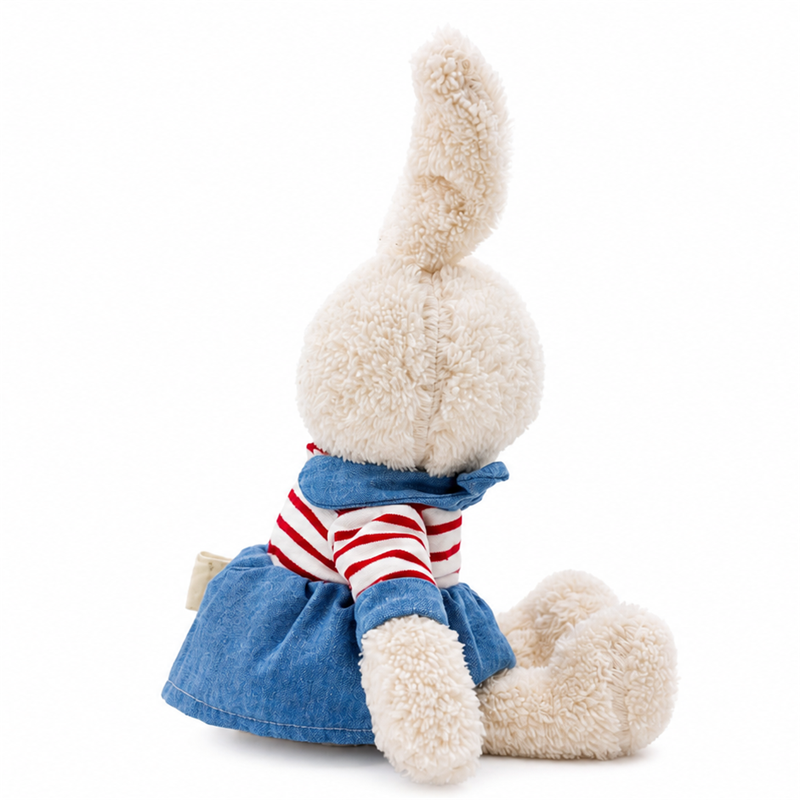 Cream Bunny Rabbit Plush Toy Children Gift Cute Doll Dress Stuffed Animal Toys