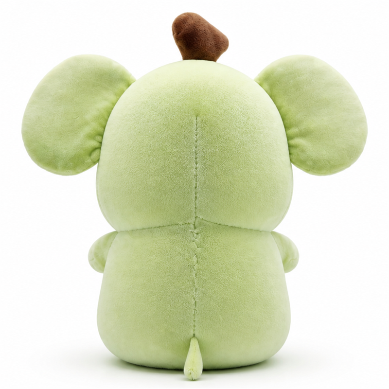 Green Elephant Plush Toy with Banana Embroidery Children Gift Cute Doll Sleeping Pillow Stuffed Animal Toys