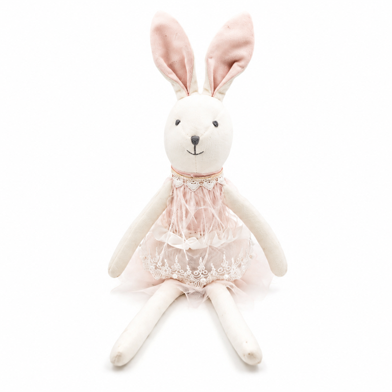 Pink Lace Rabbit Plush Doll