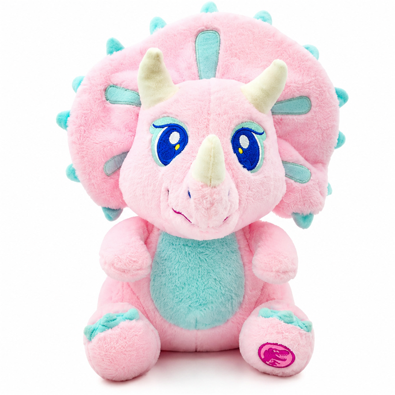 Pink Triceratops Dinosaur Plush Toy Children Girls Gift Cute Doll Sleeping Pillow Hugs Stuffed Animal Toys