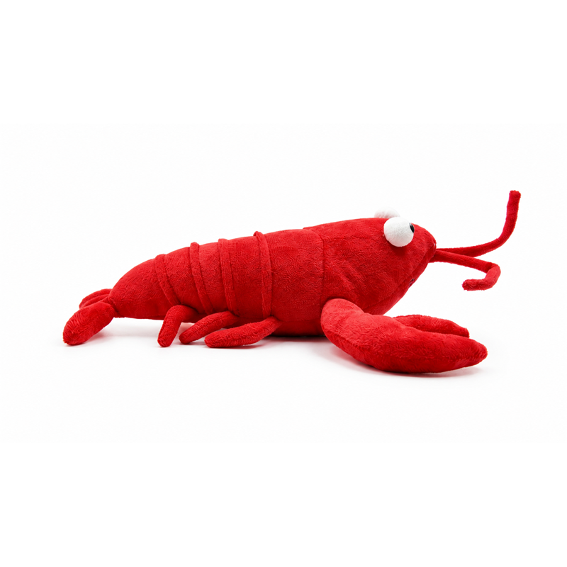 Red Lobster Plush Toy with Large Claws and Long Antennae