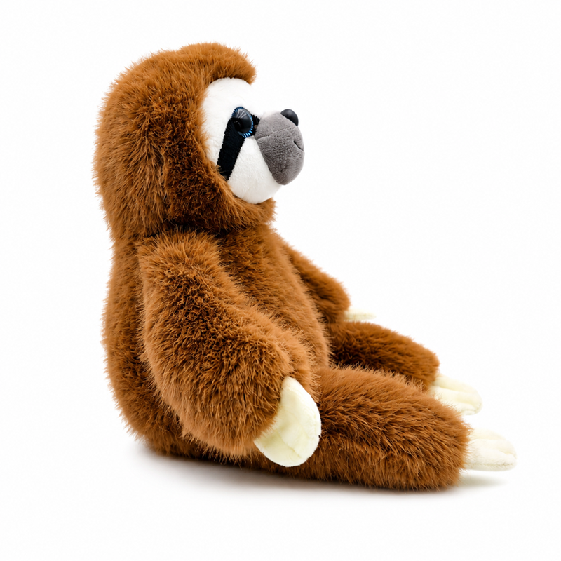 Brown Sloth Plush Toy with White Face and Long Arms Children Gift Cute Stuffed Animal Doll