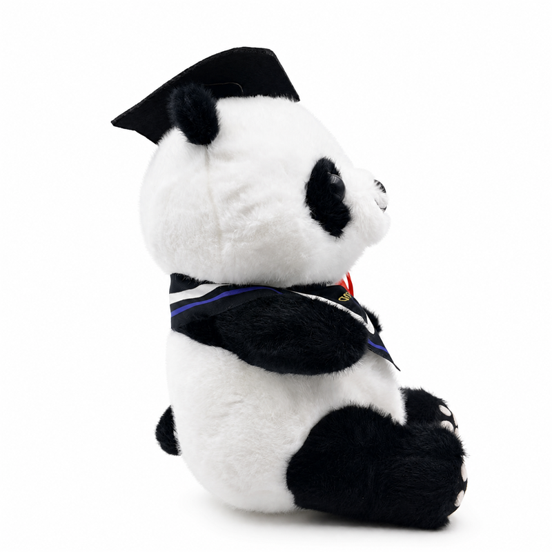 Graduation Panda Plush Toy with Academic Cap and Diploma Scroll Children Gift Cute Stuffed Animal Toy