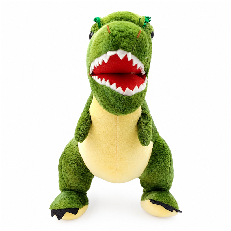 Green T Rex Dinosaur Plush Toy with Open Mouth Children Gift Cute Stuffed Animal Doll