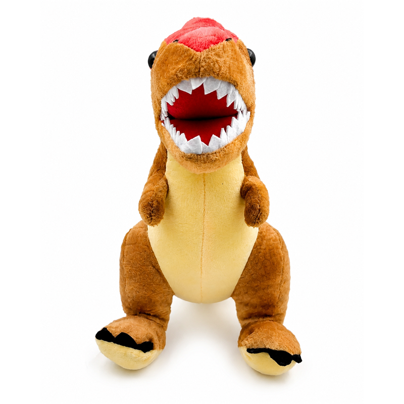Orange T Rex Dinosaur Plush Toy with Red Back Spikes Children Gift Cute Stuffed Animal Doll