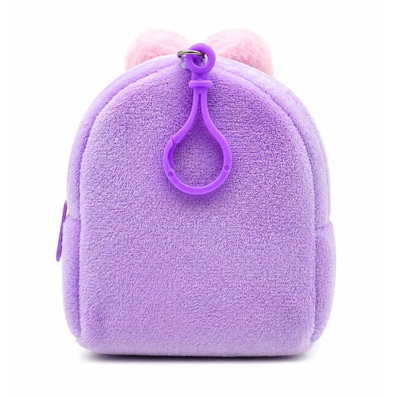Blue Elephant Plush Backpack with Red Check Scarf Baby Gift Cute Stuffed Animal Bag