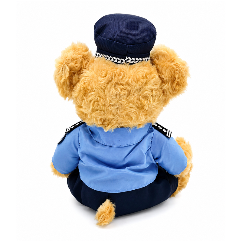 Blue Police Uniform Teddy Bear Plush Toy Officer Outfit Children Gift Cute Stuffed Animal Doll