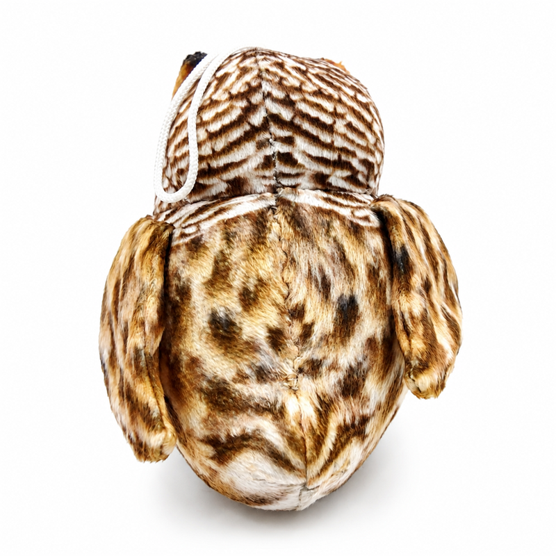 Brown Owl Plush Toy with Feather Pattern Baby Gift Cute Stuffed Animal Doll