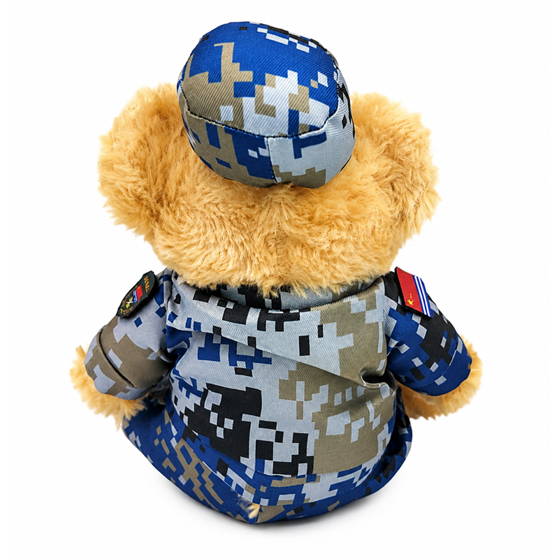 Camouflage Uniform Teddy Bear Plush Toy Military Outfit Children Gift Cute Stuffed Animal Doll