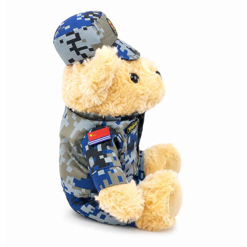 Camouflage Uniform Teddy Bear Plush Toy Military Outfit Children Gift Cute Stuffed Animal Doll