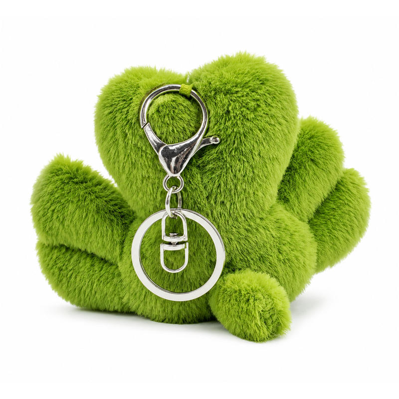 Four Leaf Clover and Star Plush Keychain Set Lucky Charm Cute Soft Stuffed Toy