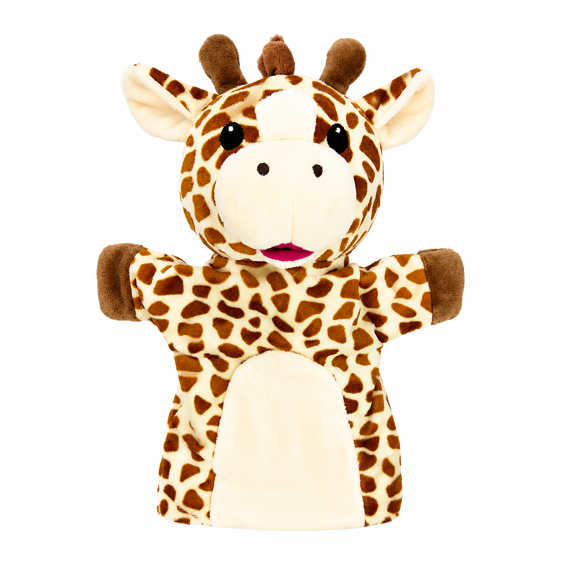 Giraffe Plush Hand Puppet Children Gift Cute Stuffed Animal Role Play Toy
