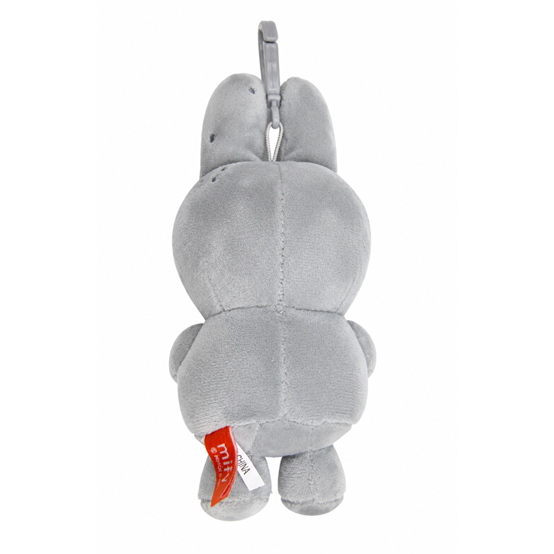 Gray Bunny Plush Keychain with Orange Carrot Baby Gift Cute Stuffed Animal Doll