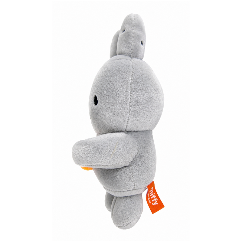 Gray Bunny Plush Keychain with Orange Carrot Baby Gift Cute Stuffed Animal Doll