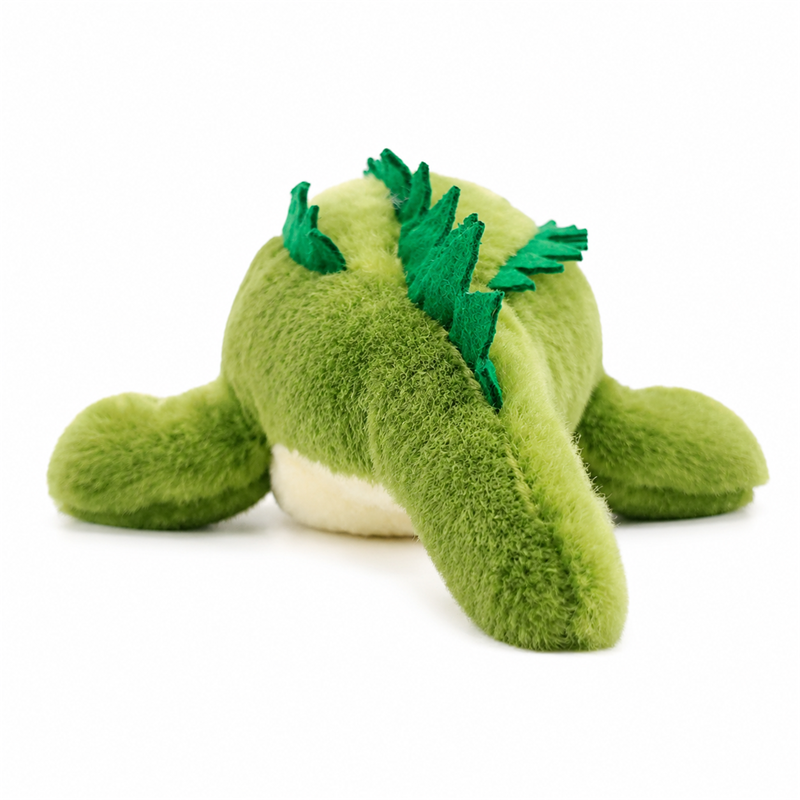 Green Crocodile Plush Pillow Toy with Back Spikes Children Gift Cute Stuffed Animal Doll