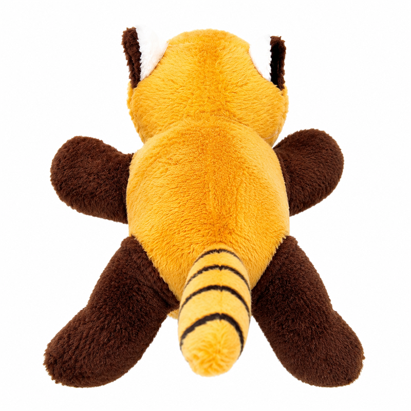 Orange Flying Squirrel Plush Ring Toy with Long Tail Children Gift Cute Stuffed Animal Doll
