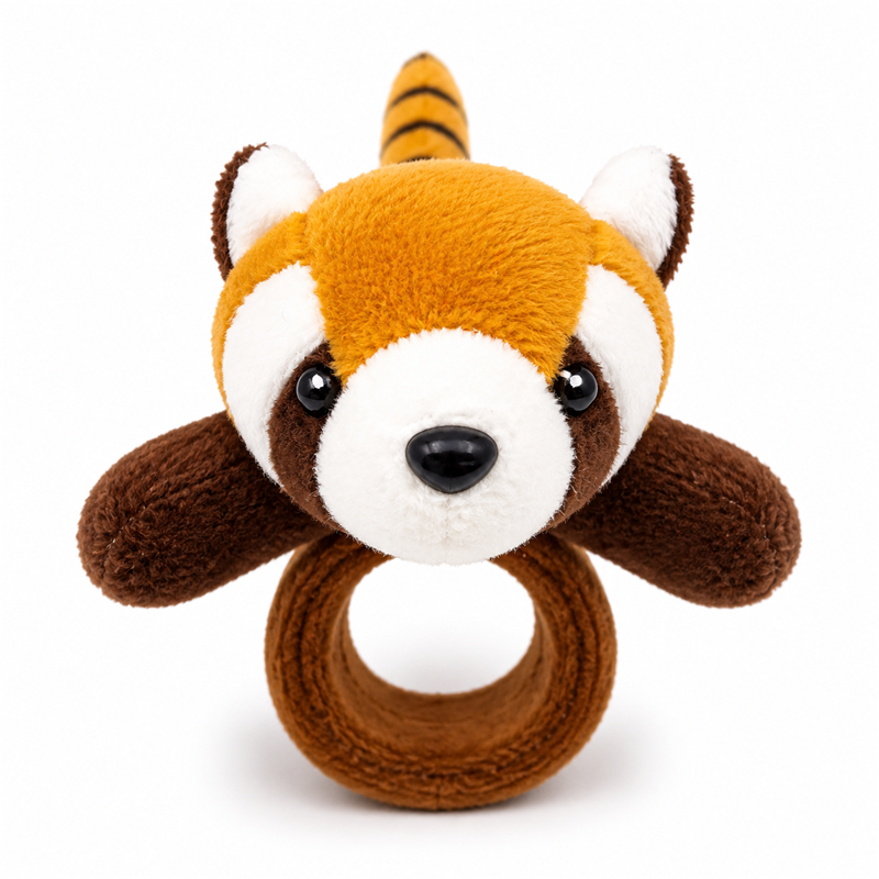 Orange Flying Squirrel Plush Ring Toy with Long Tail Children Gift Cute Stuffed Animal Doll