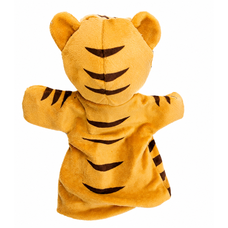 Tiger Plush Hand Puppet Children Gift Cute Stuffed Animal Role Play Toy