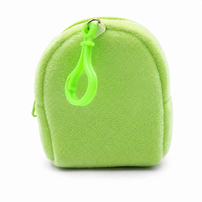 White Lamb Plush Backpack with Green Bag Baby Gift Cute Stuffed Animal Doll